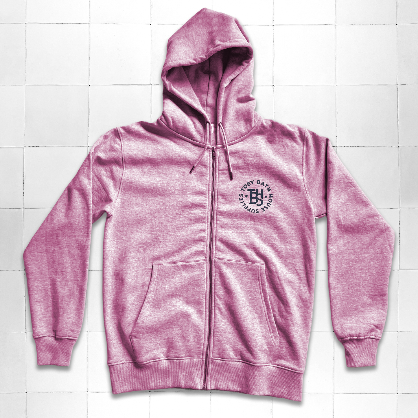 No.1 Schmeisse Team Zip-Up Hoodie Faded Pink