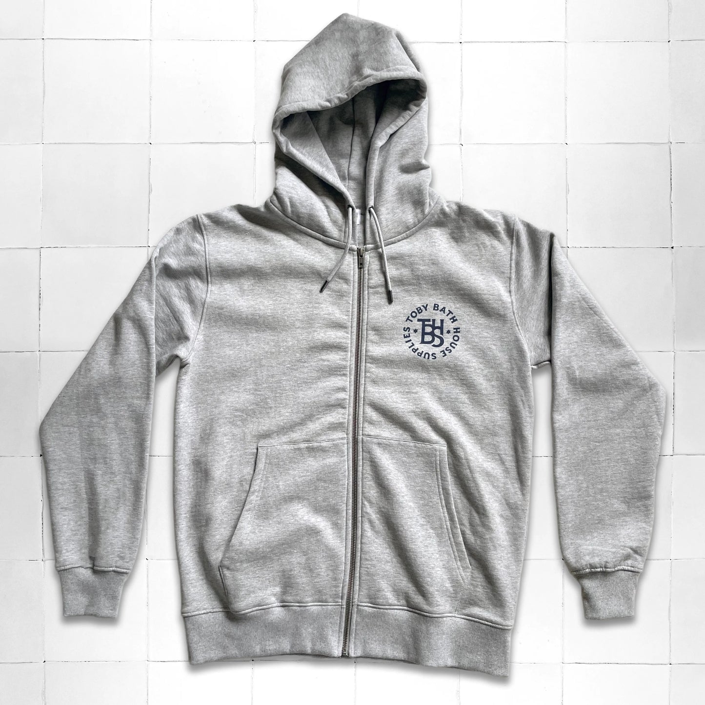 No.1 Schmeisse Team Zip-Up Hoodie Light Heather Grey