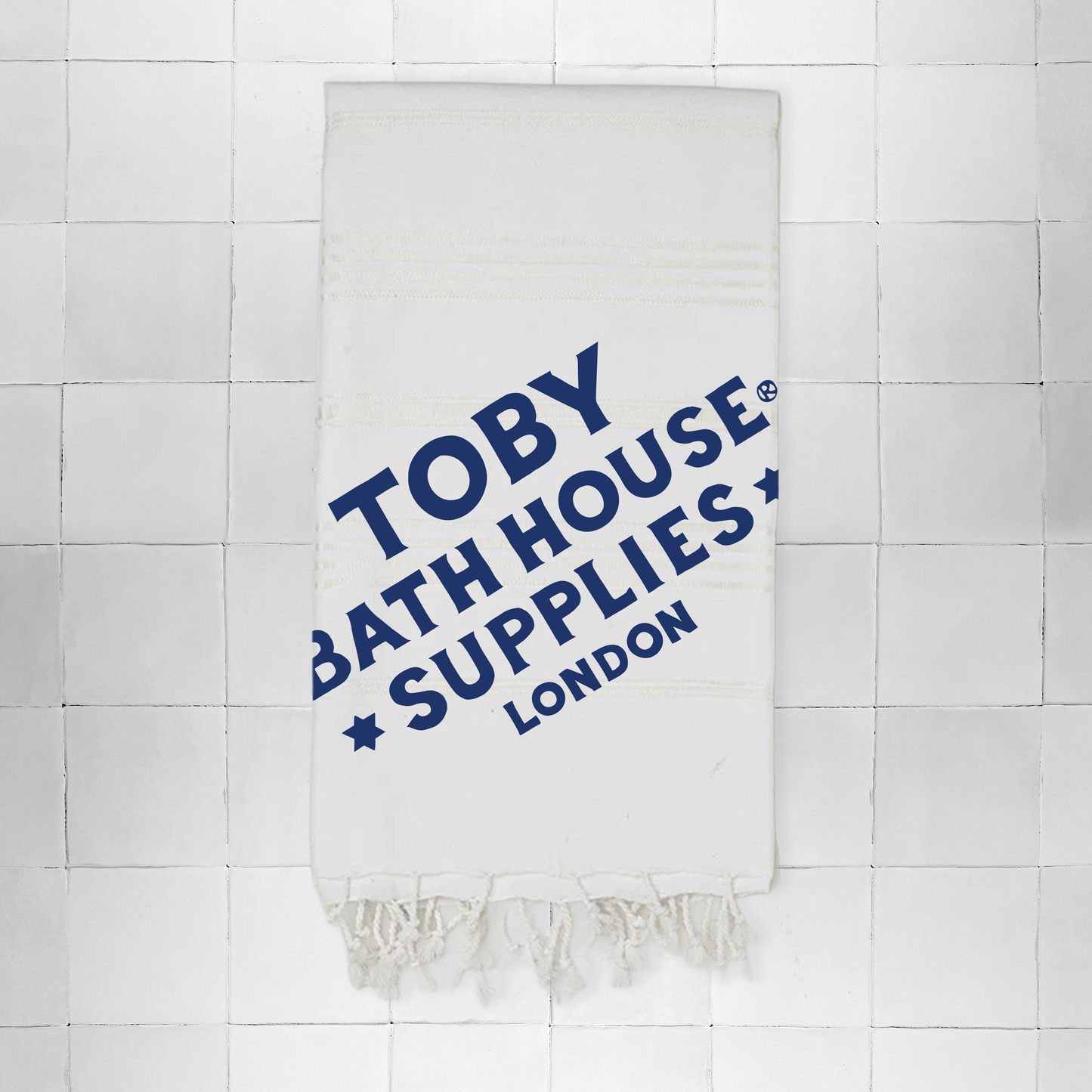 Hammam Turkish Cotton Towel With TBHS Block Logo