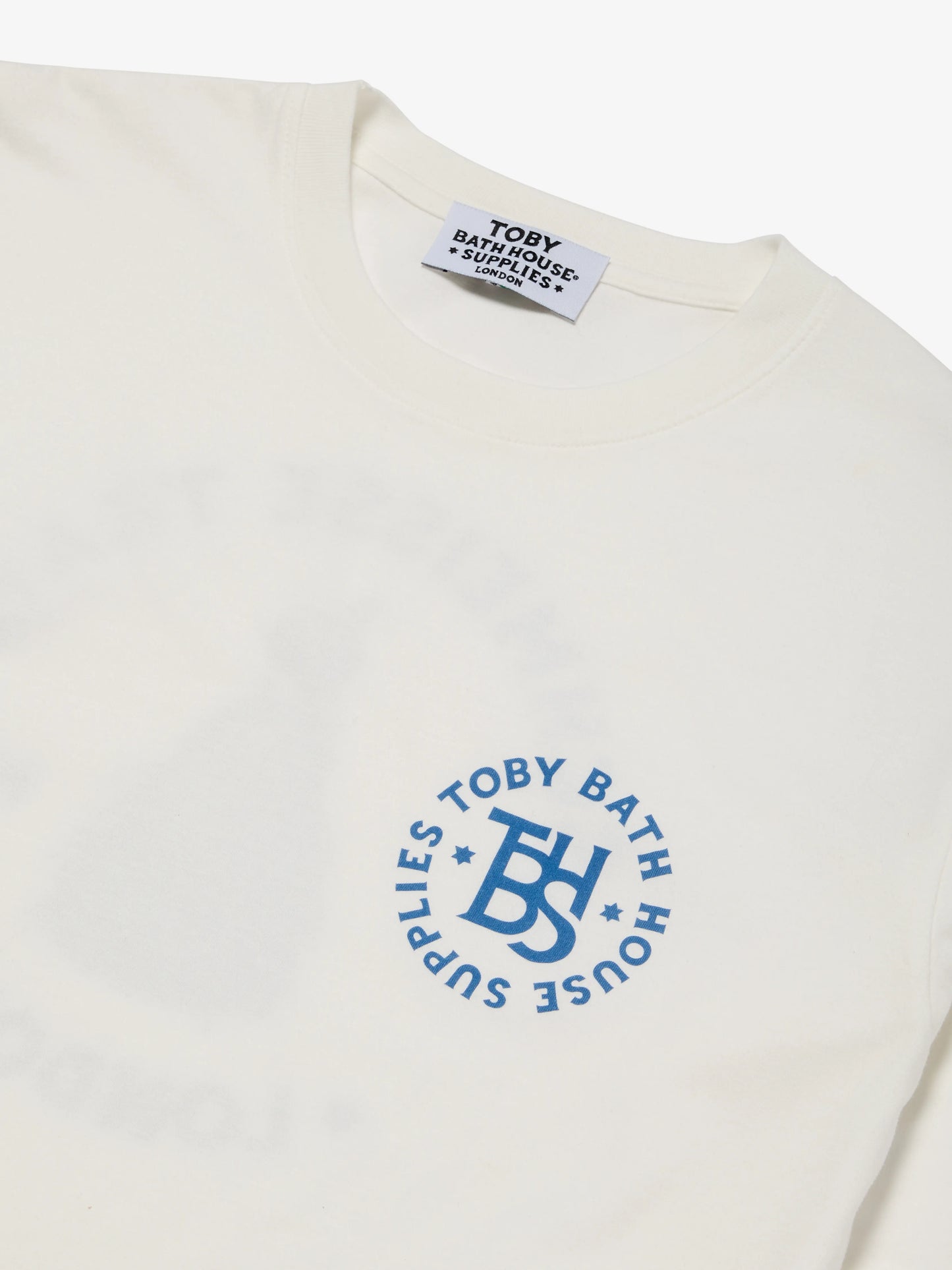 No.1 Schmeisse Team Long Sleeve T-Shirt Stone Washed White