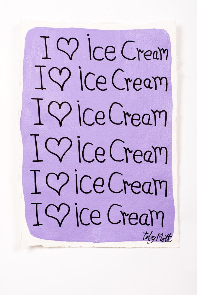 I ♥ ice cream - Small - A4 - Lilac