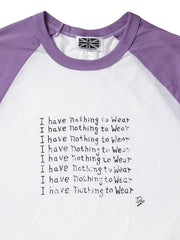 I Have Nothing To Wear Baseball Shirt, Toby Mott Original Vintage Collection