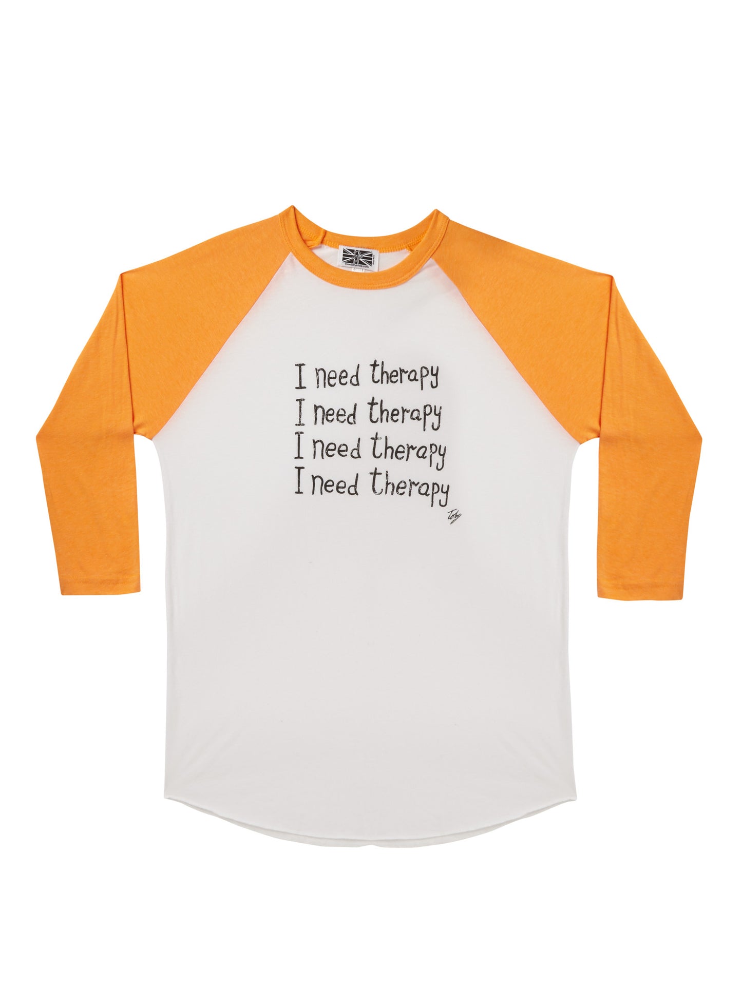 I Need Therapy Baseball Shirt, Toby Mott Original Vintage Collection