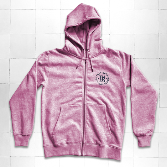 No.1 Schmeisse Team Zip-Up Hoodie Faded Pink