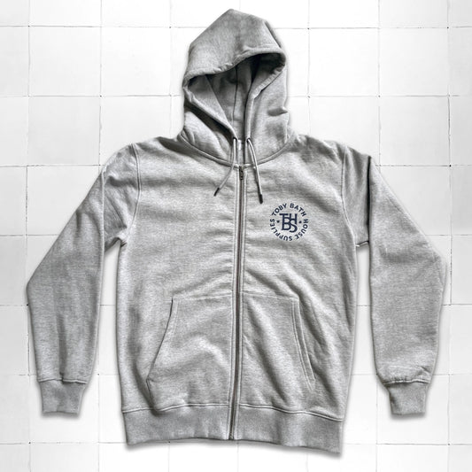 No.1 Schmeisse Team Zip-Up Hoodie Light Heather Grey