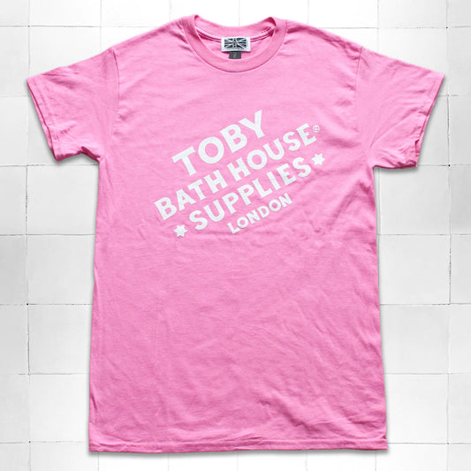 TBHS Block Logo T-Shirt Stone Washed Pink