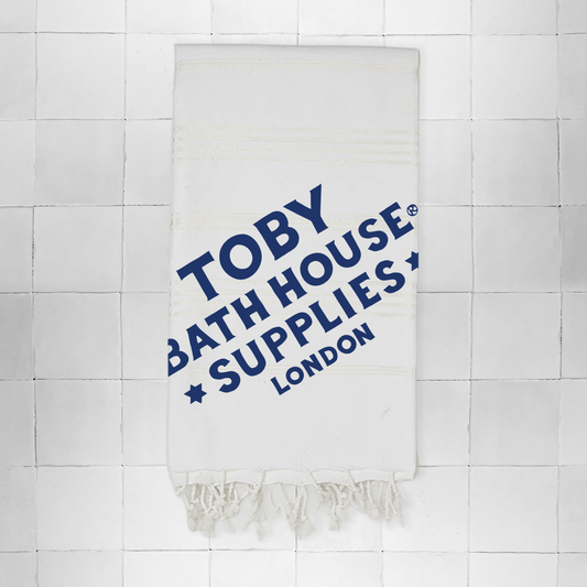 Hammam Turkish Cotton Towel With TBHS Block Logo