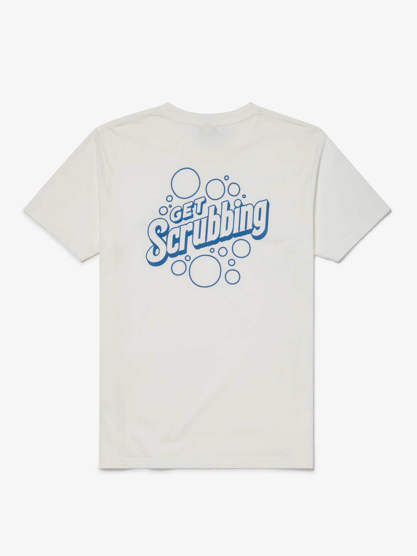 Get Scrubbing T Shirt Stone Wash White