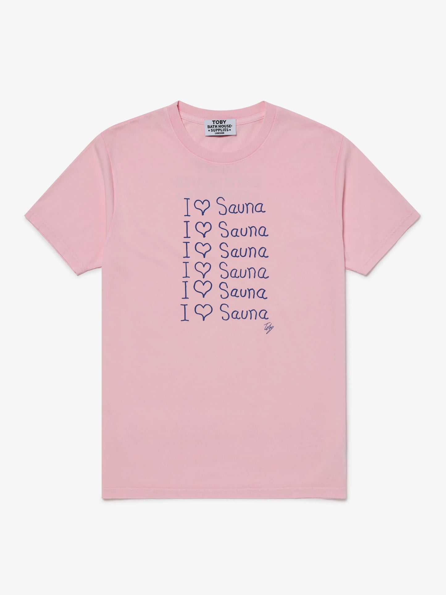 I Love Sauna T-Shirt Stone Washed Pink