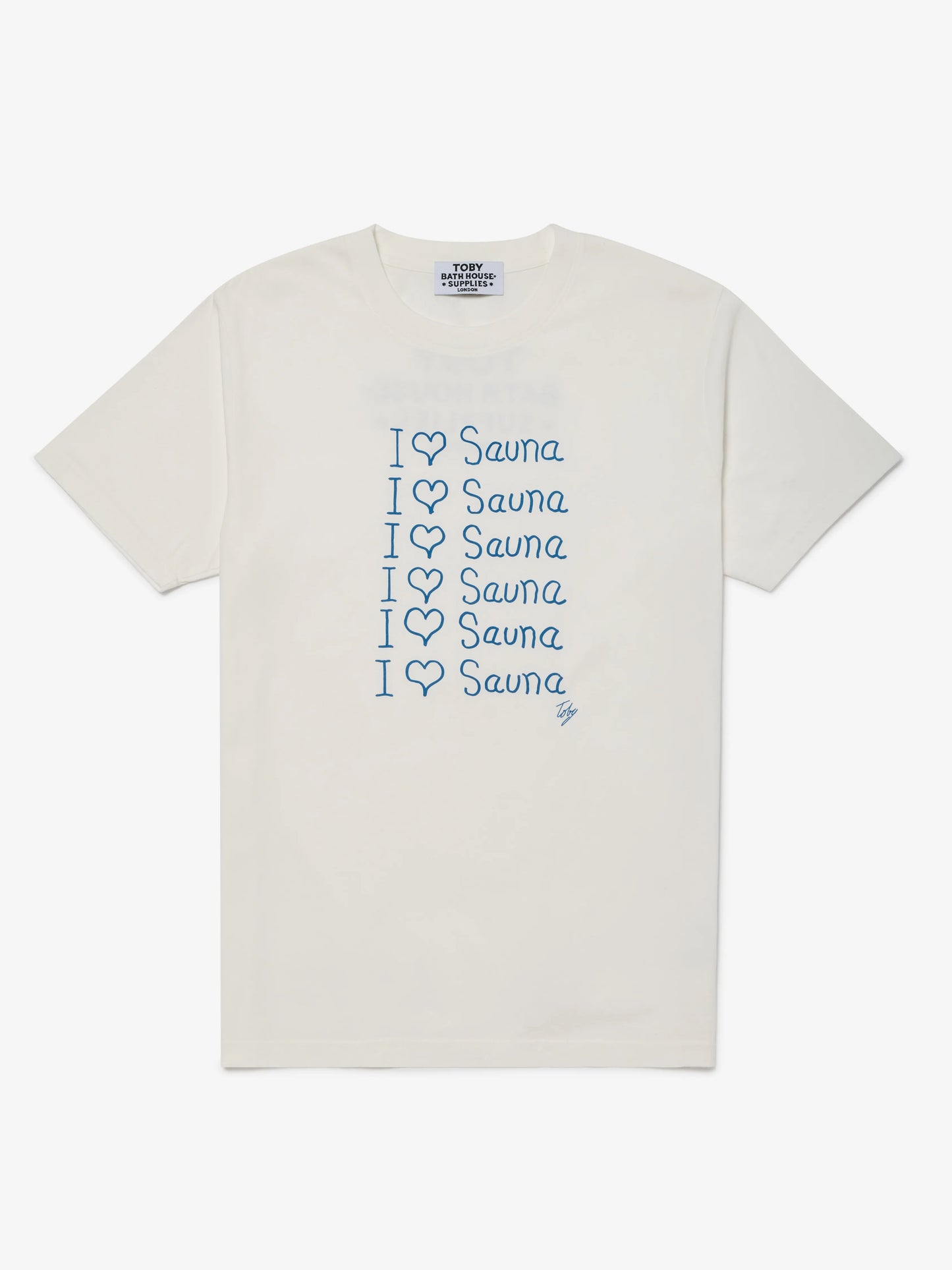 I Love Sauna T-Shirt Stone Washed White