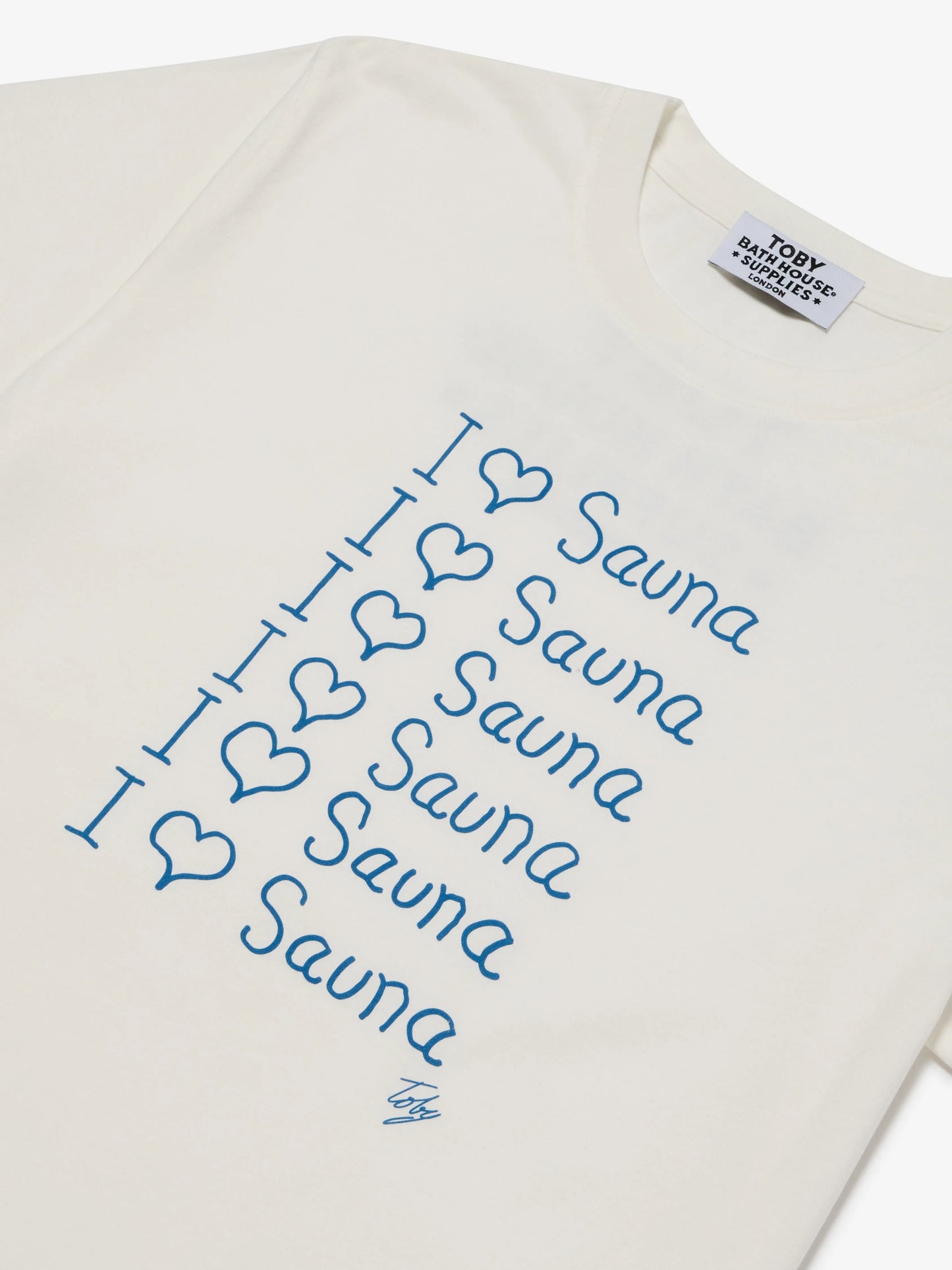 I Love Sauna T-Shirt Stone Washed White
