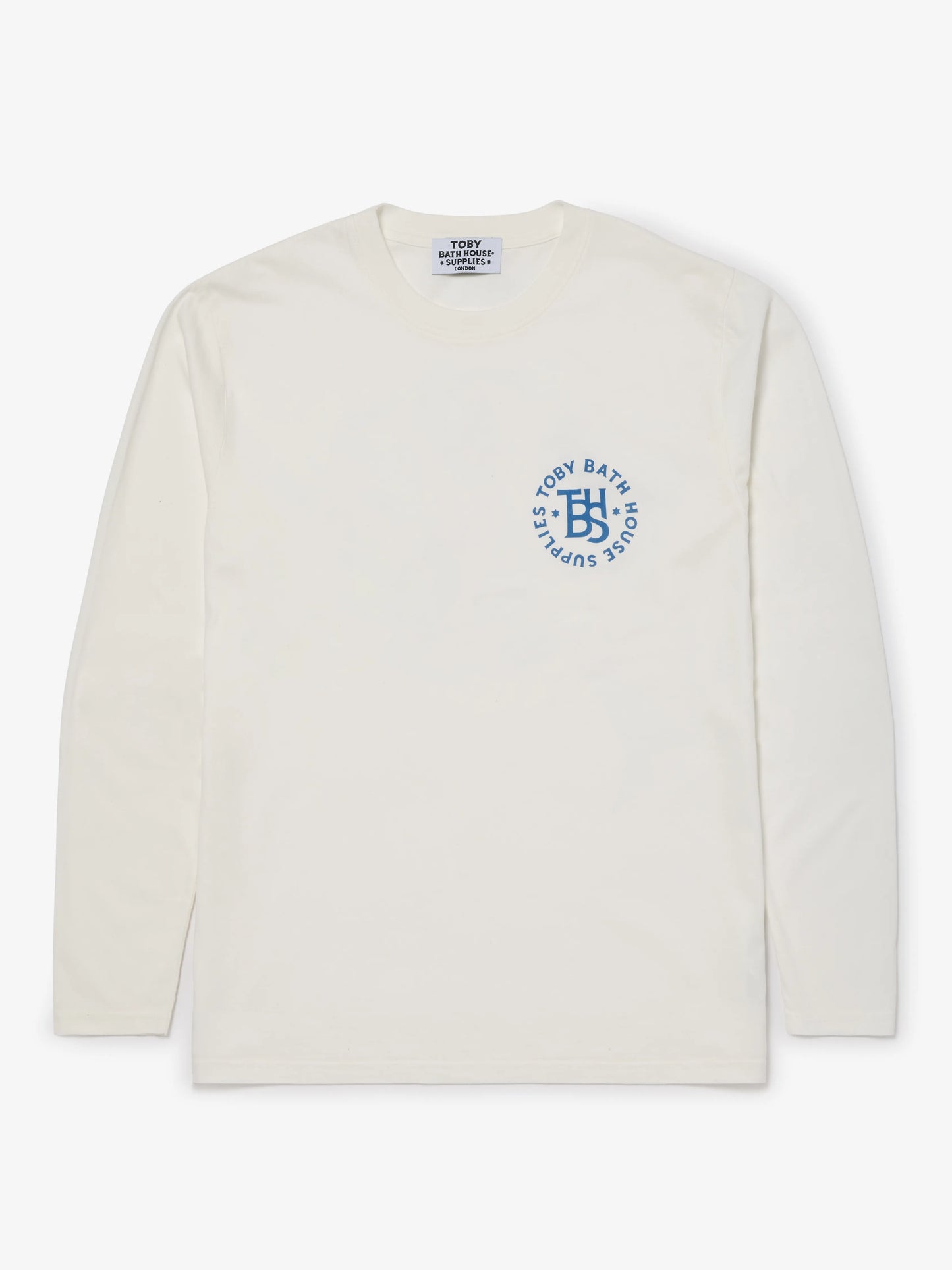 No.1 Schmeisse Team Long Sleeve T-Shirt Stone Washed White