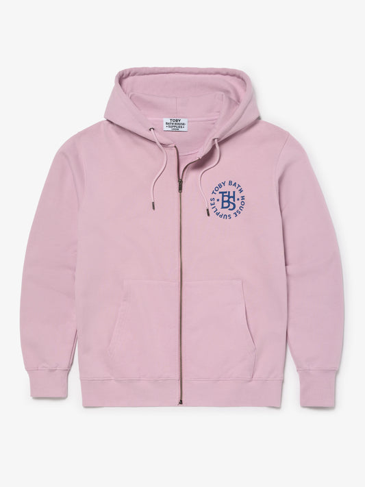 No.1 Schmeisse Team Zip-Up Hoodie Faded Pink
