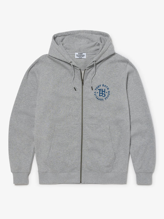 No.1 Schmeisse Team Zip-Up Hoodie Light Heather Grey
