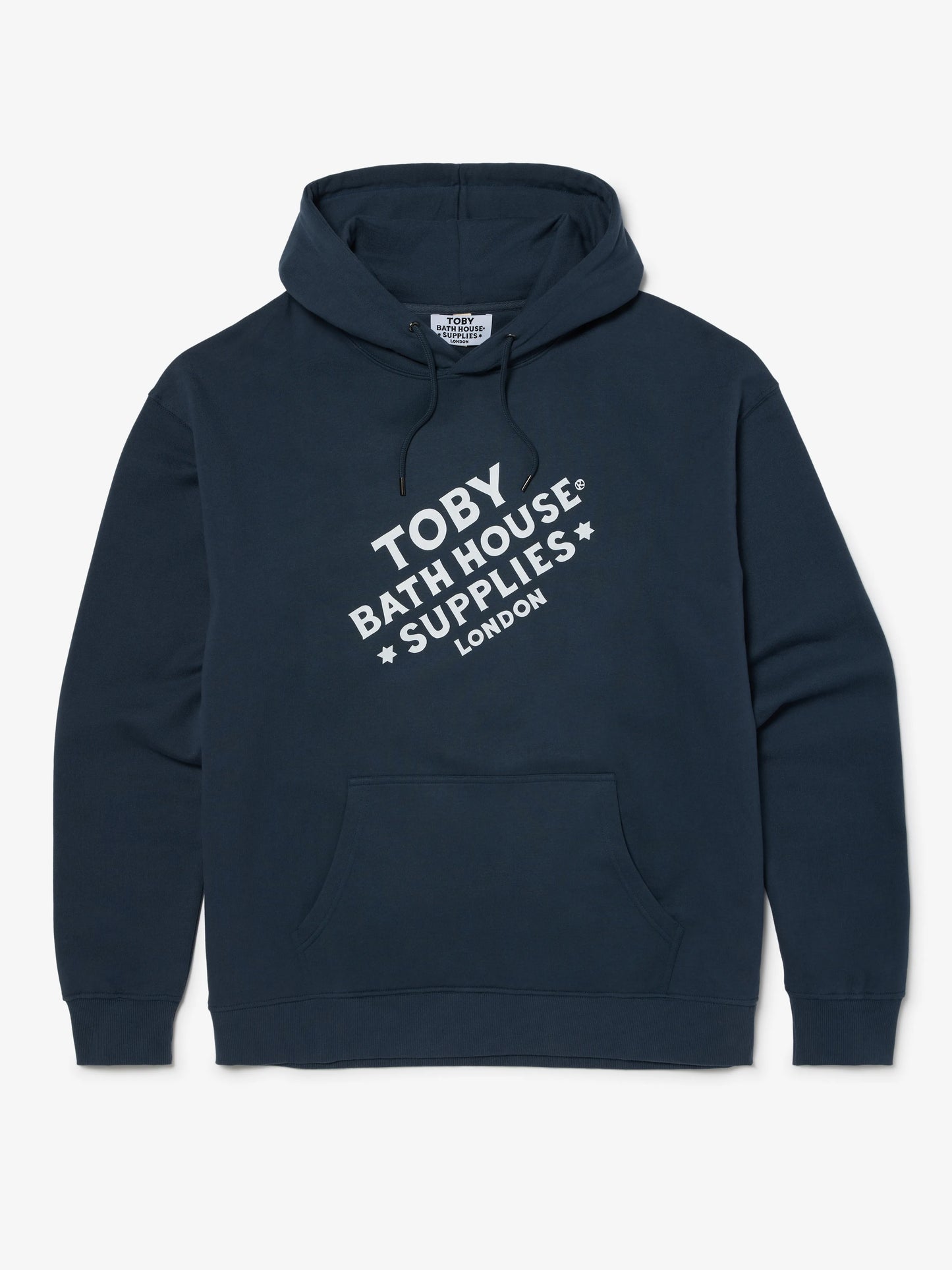 Pullover Hoodie TBHS Block Logo Stone Washed Denim