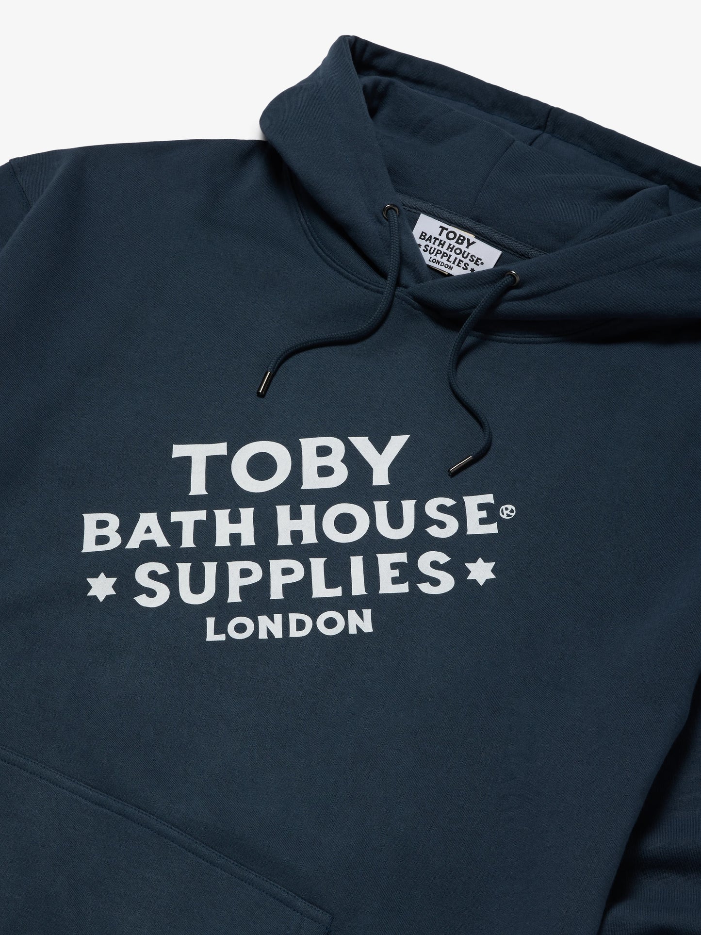 Pullover Hoodie TBHS Block Logo Stone Washed Denim