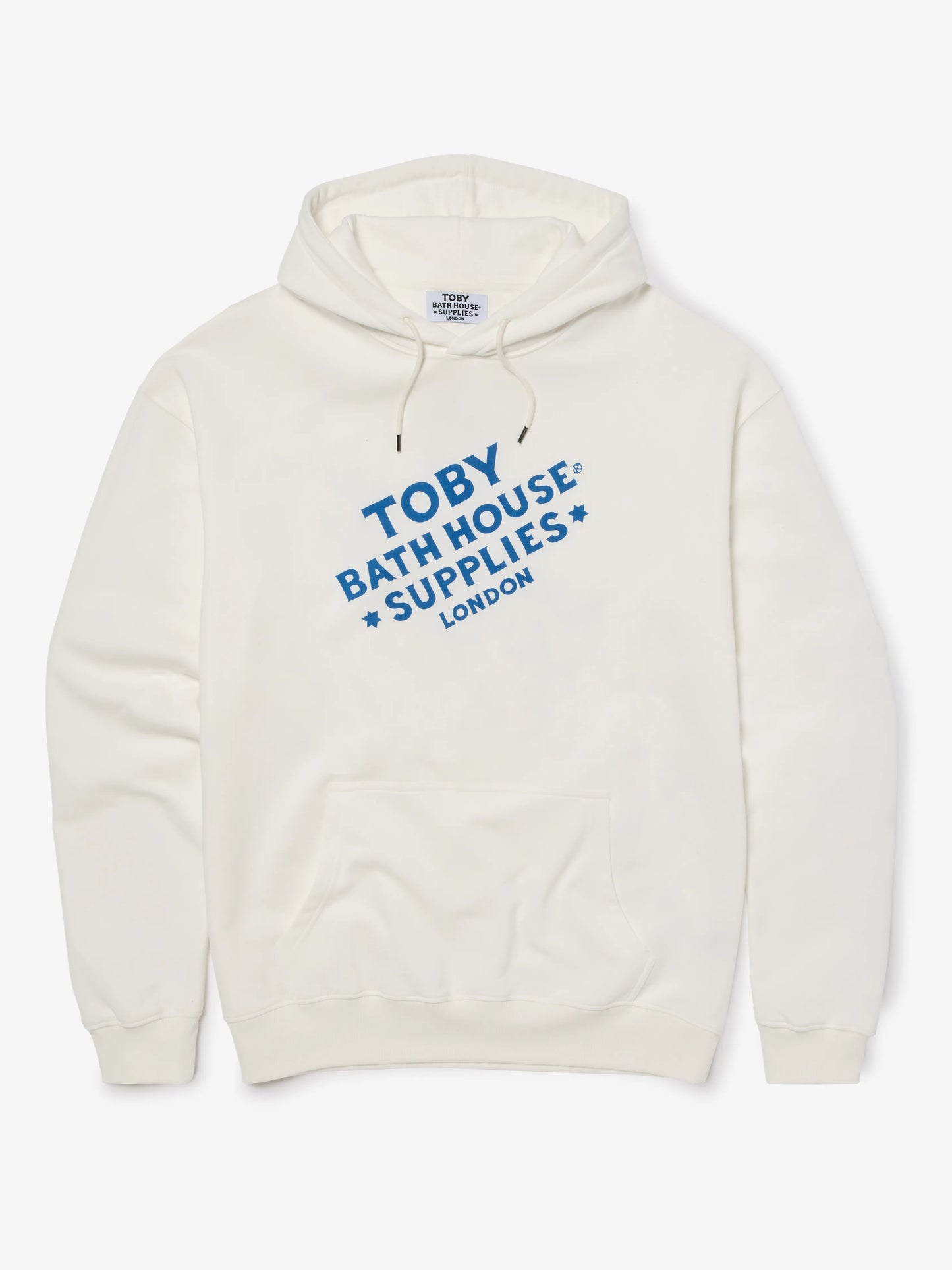 Pullover Hoodie TBHS Block Logo Stone Washed White