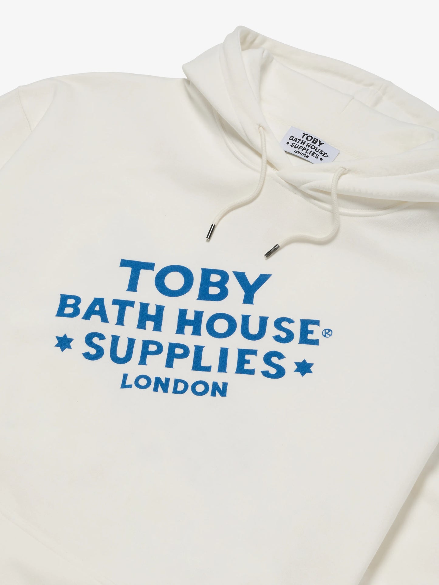 Pullover Hoodie TBHS Block Logo Stone Washed White