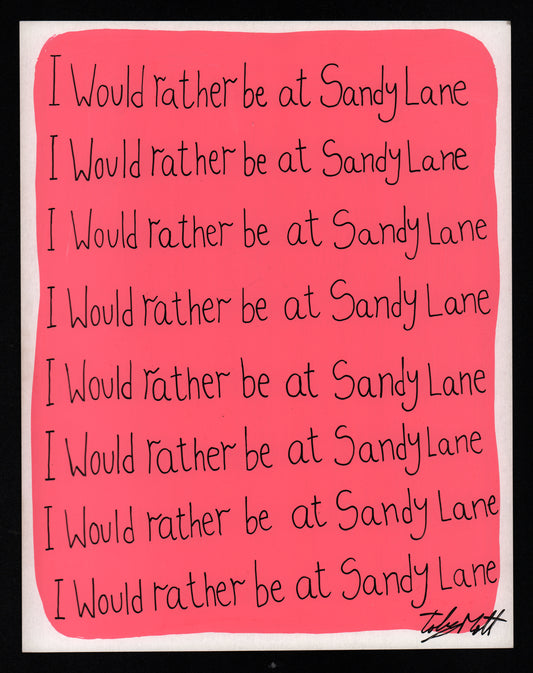I would rather be at Sandy Lane