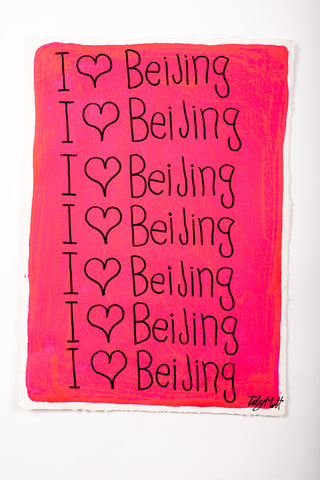 I ♥ Beijing - Medium - A3 - Pink