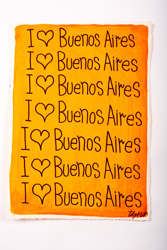 I ♥ Buenos Aires - Medium - A3 - Orange