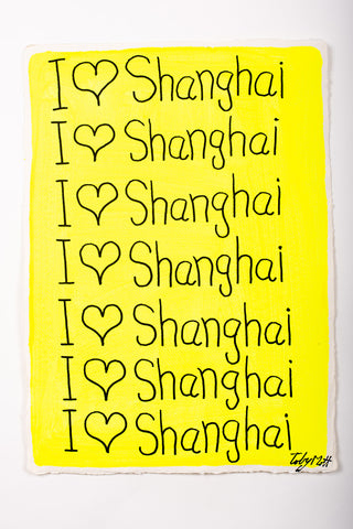 I ♥ Shanghai - Medium - A3 - Yellow