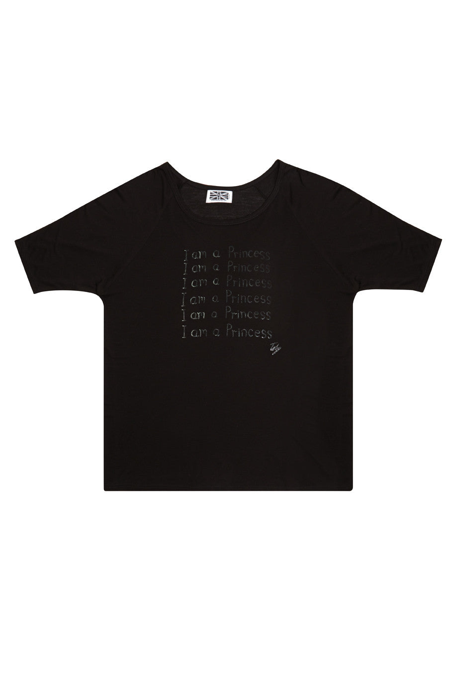 I am a Princess Black on Black 3/4 Raglan T