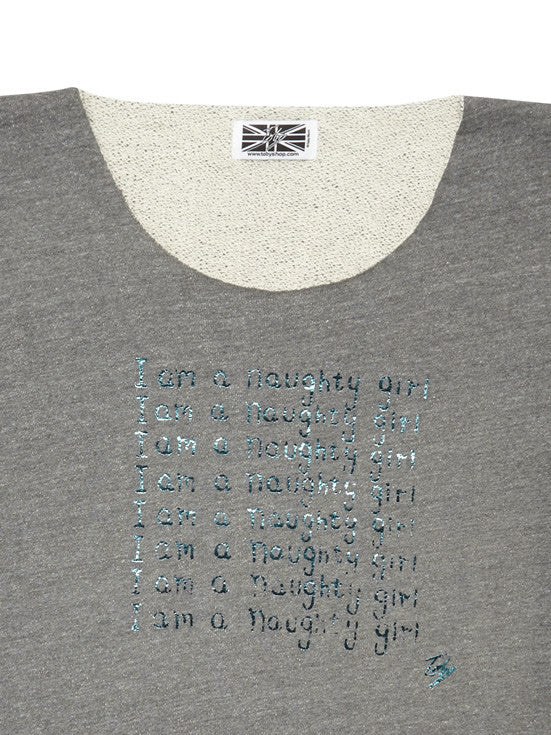 I am a Naughty Girl Crop Sweat