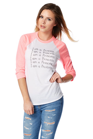 I am a Princess Baseball Shirt, Toby Mott Original Vintage Collection