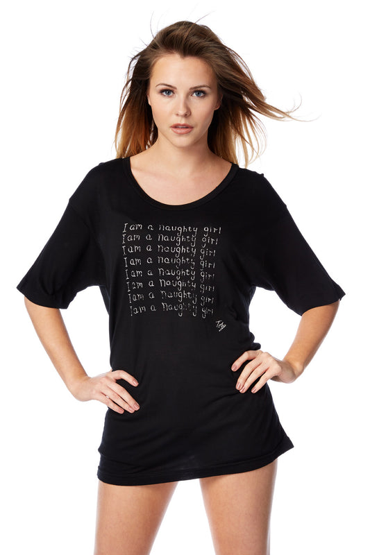 I am a Naughty Girl Oversized T-shirt