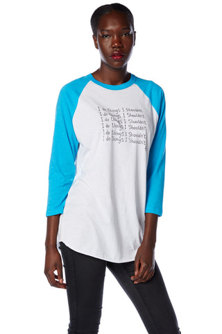 I Do Things I Shouldn't Baseball Shirt, Toby Mott Original Vintage Collection