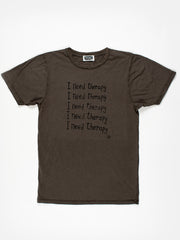 I NEED THERAPY  - STONE WASH GREY TSHIRT