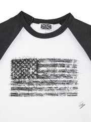 American Flag Baseball Shirt