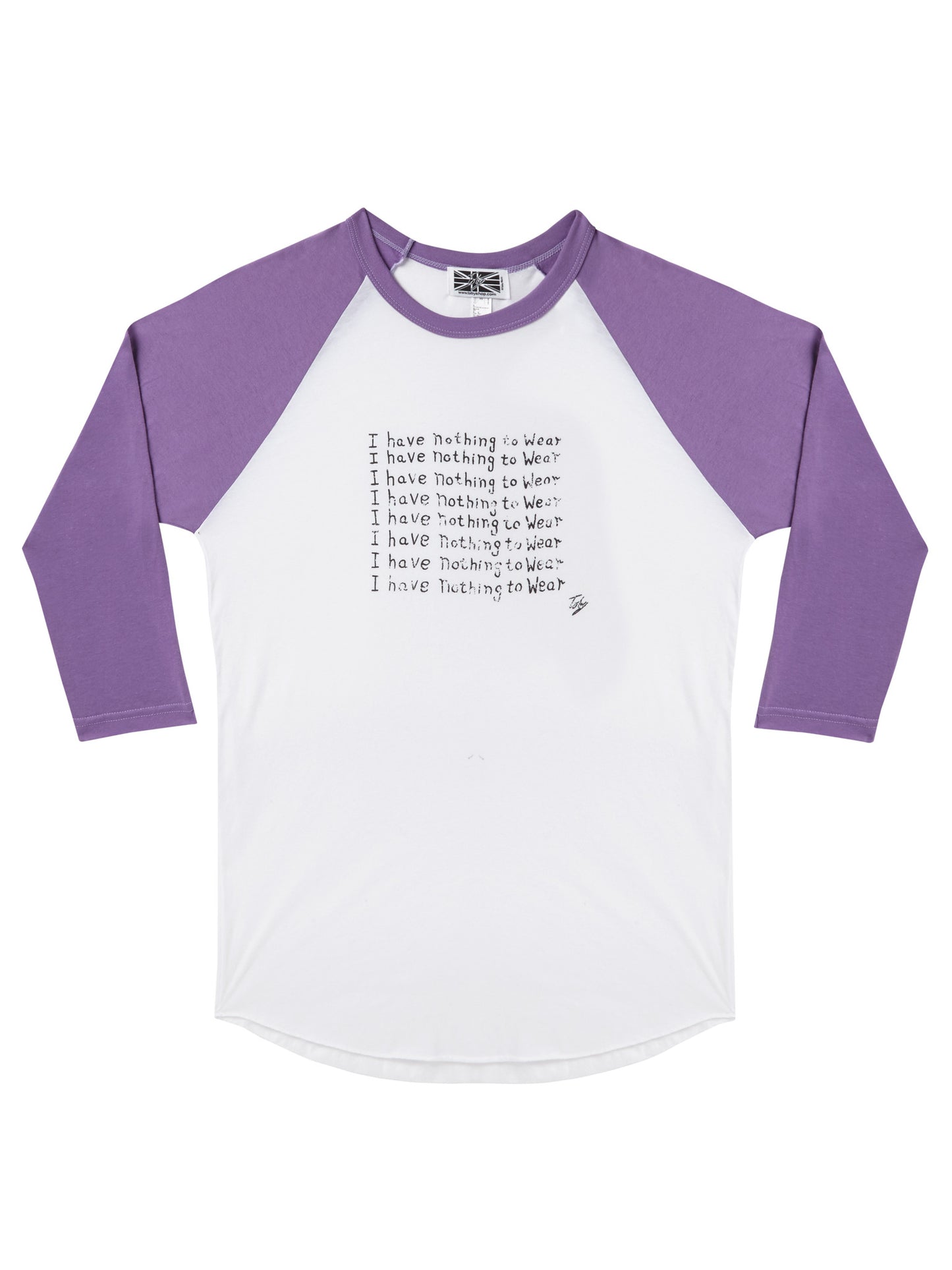 I Have Nothing To Wear Baseball Shirt, Toby Mott Original Vintage Collection